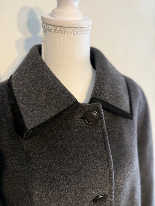 Cappotto classico vintage in lana e mohair