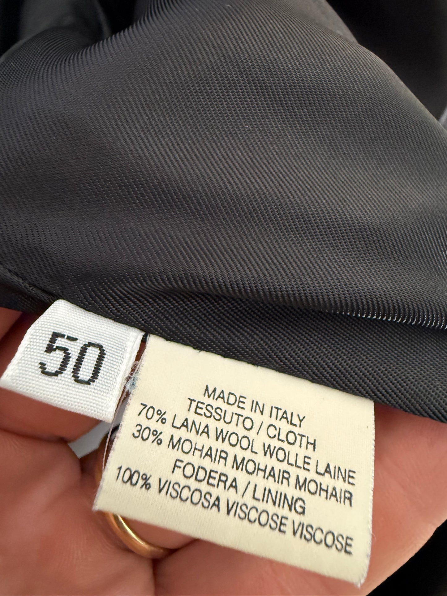 Cappotto classico vintage in lana e mohair