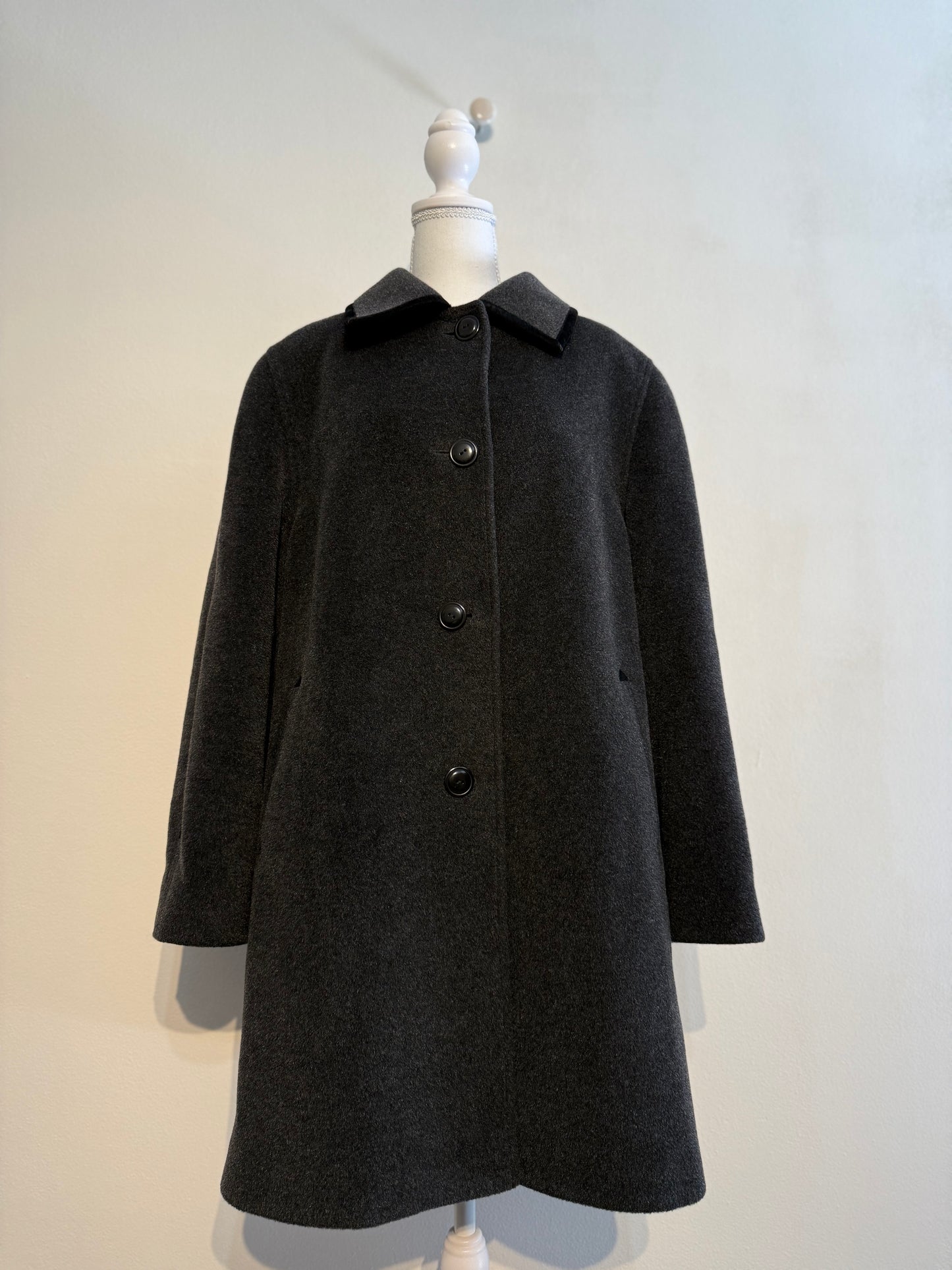 Cappotto classico vintage in lana e mohair