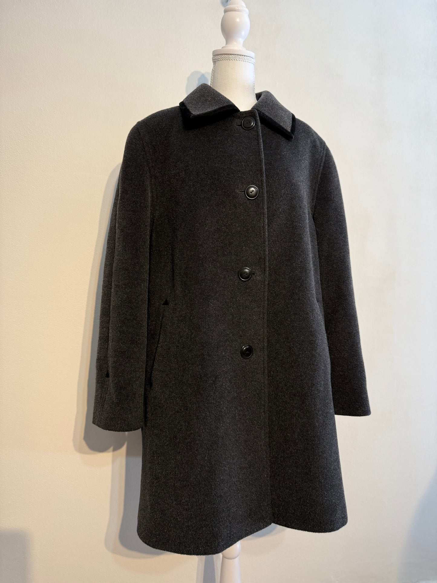 Cappotto classico vintage in lana e mohair