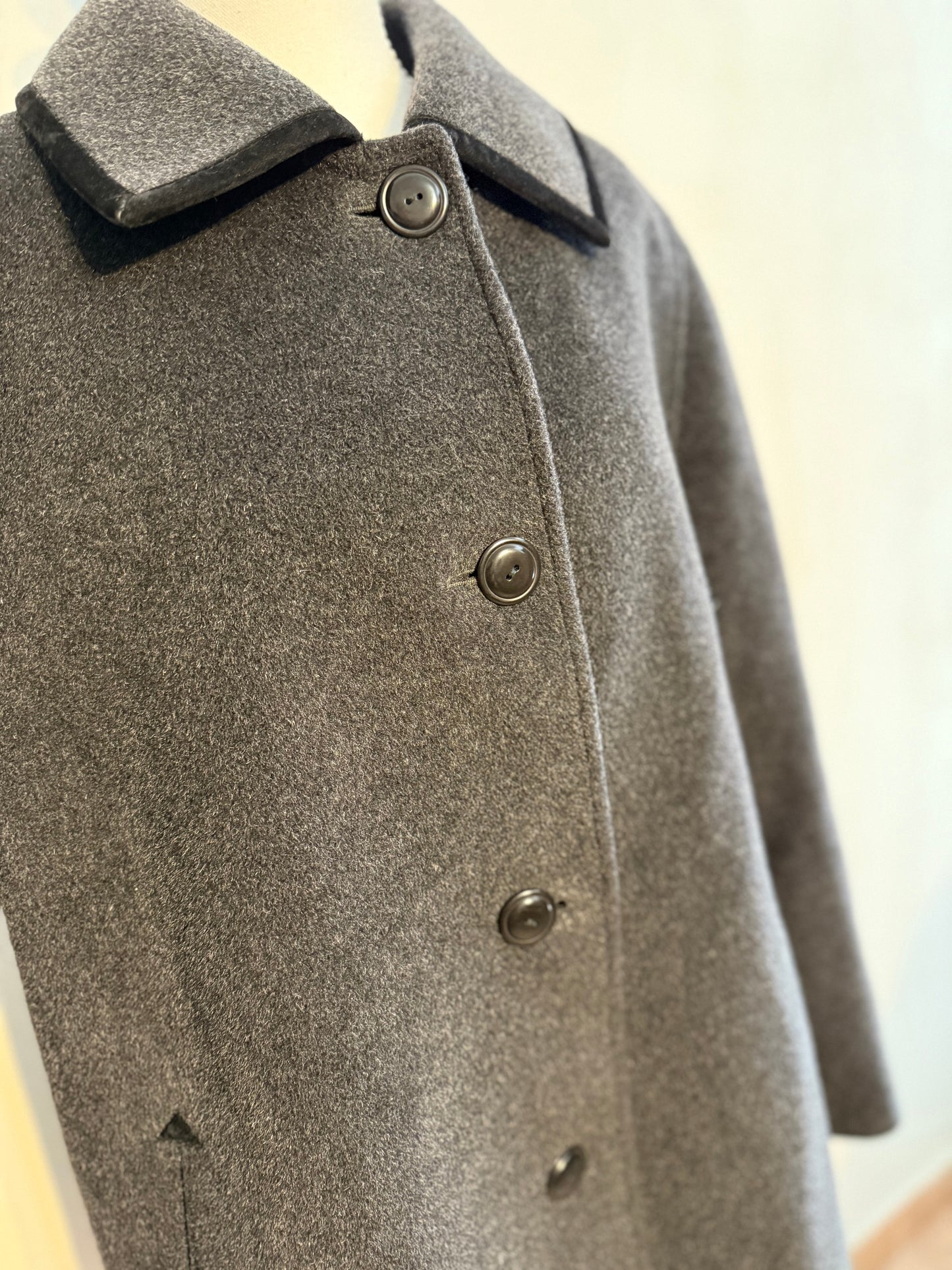 Cappotto classico vintage in lana e mohair