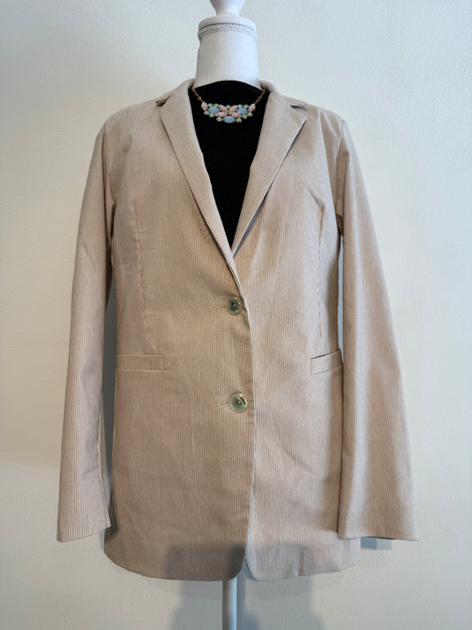Blazer Vintage donna beige rigato