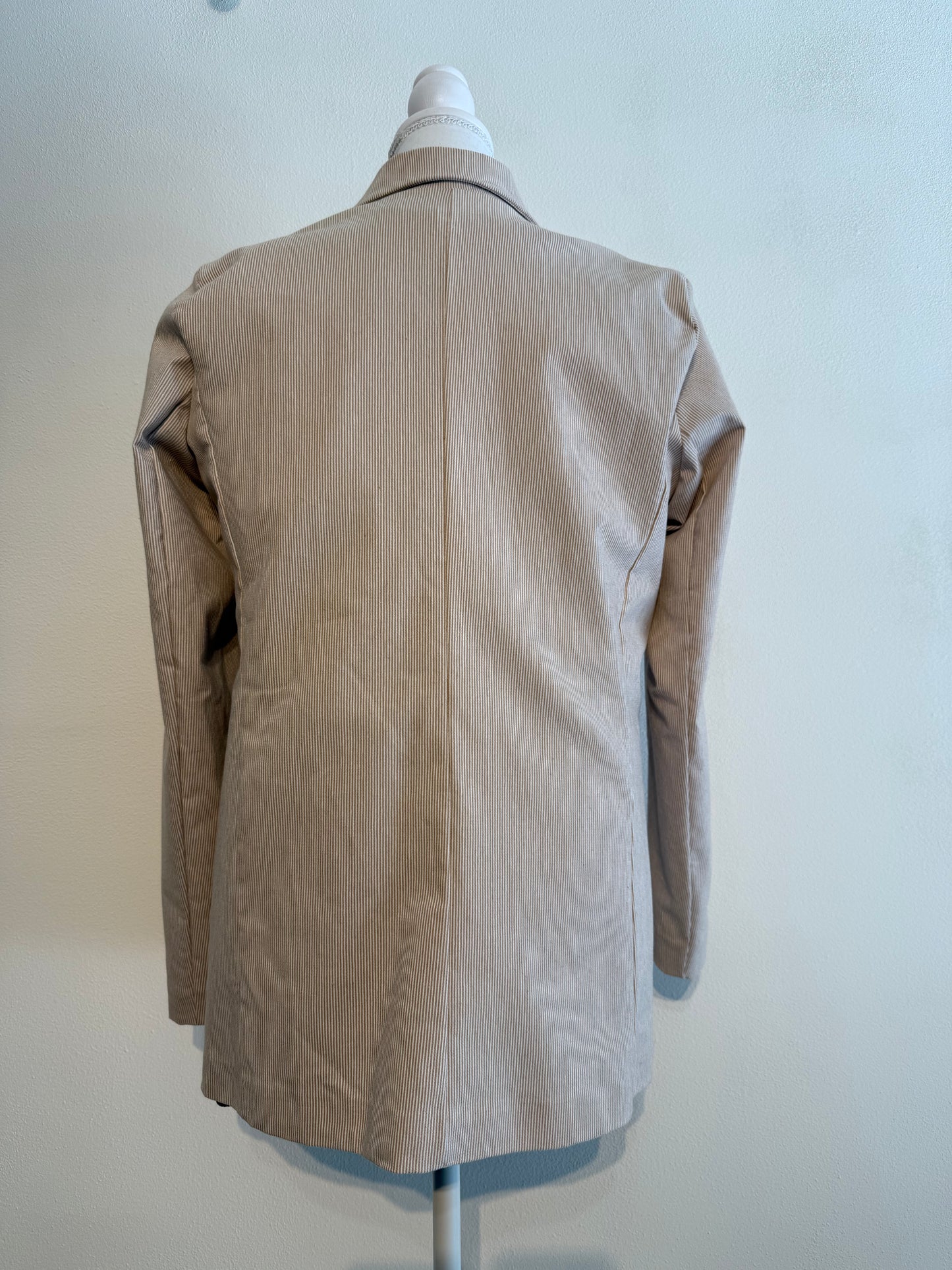Blazer Vintage donna beige rigato