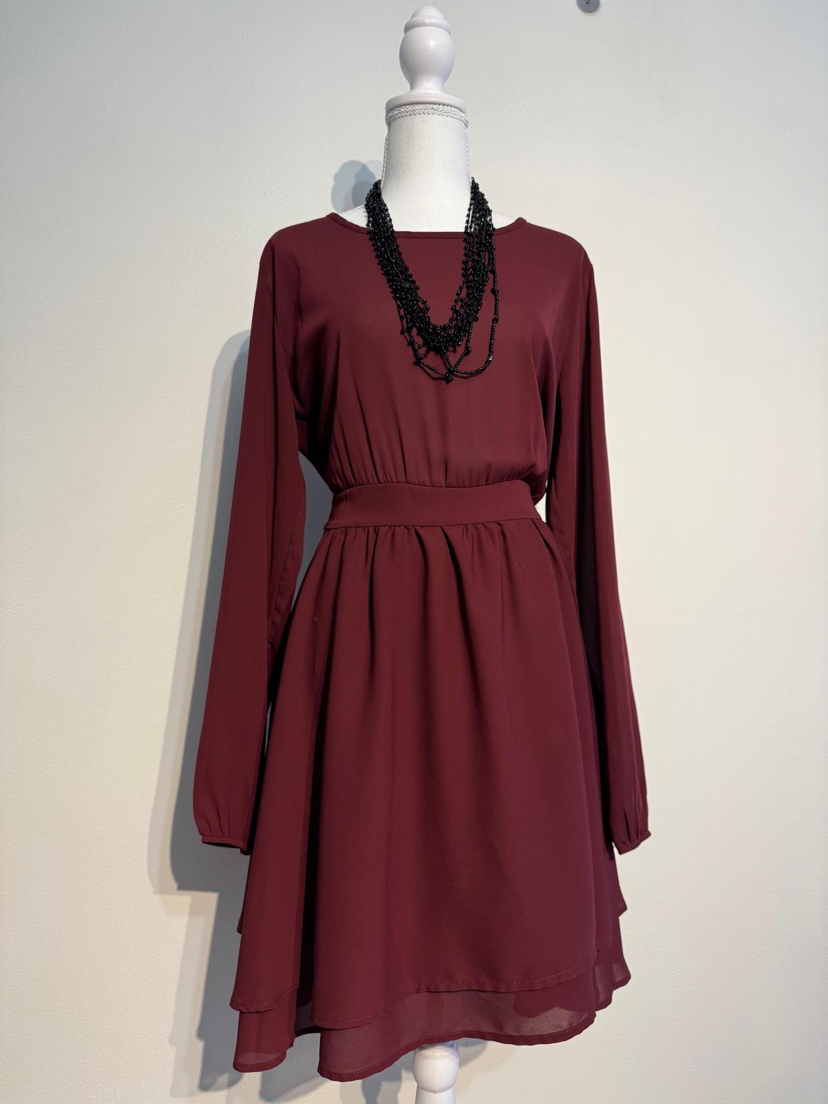 Vestito bordeaux Xetra