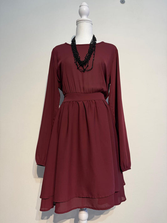 Vestito bordeaux Xetra
